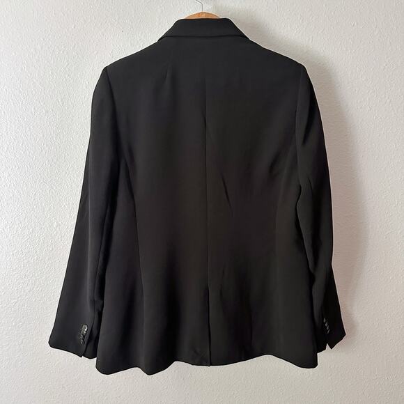 Madewell the Rosedale Blazer in Black‎ Crepe Double Breasted Women's Size 8 NEW - Picture 9 of 13